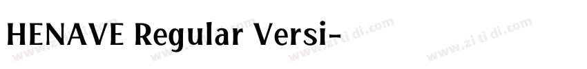 HENAVE Regular Versi字体转换